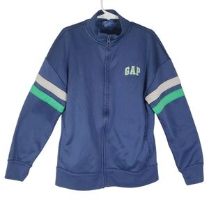 GAP Fit Kids Blue Jacket with Green Gray Arm Detail Size M Regular